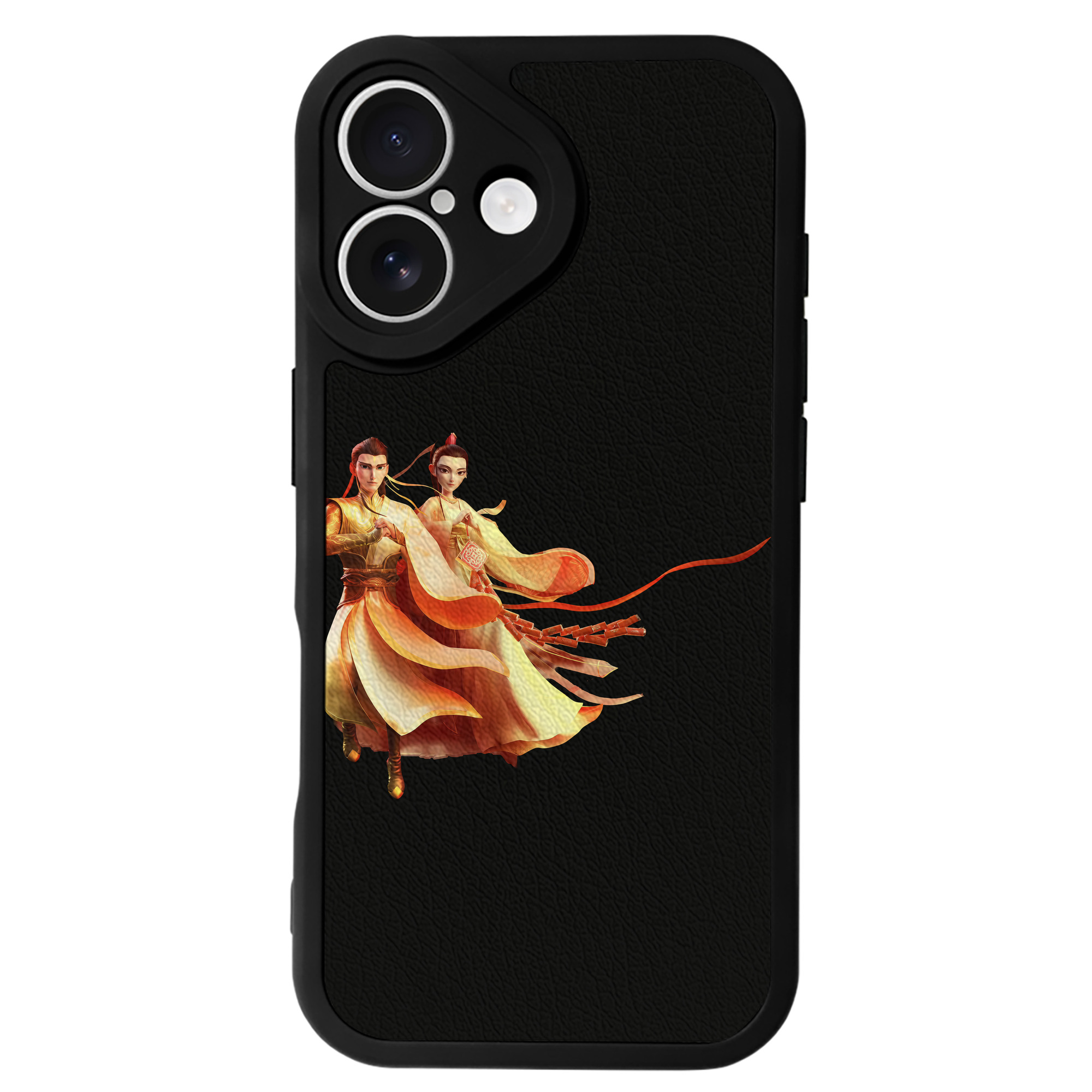（画像用） Ne Zha 2 ナタ 魔童の大暴れ 【iPhone 16シリーズ対応】シリコンスマホケース（レザー調） 材質：シリコン